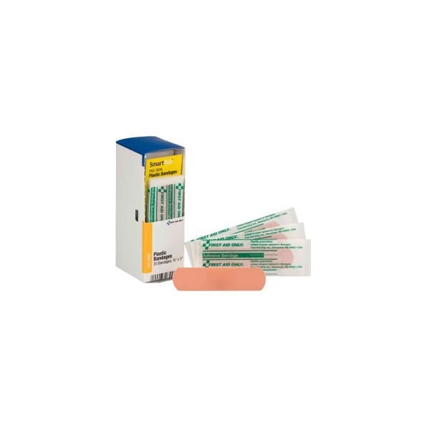 Acme United First Aid Only FAE-3004 SmartCompliance Refill 3/4"X 3" Adhesive Bandages, Plastic, 25/Box FAE-3004 - main